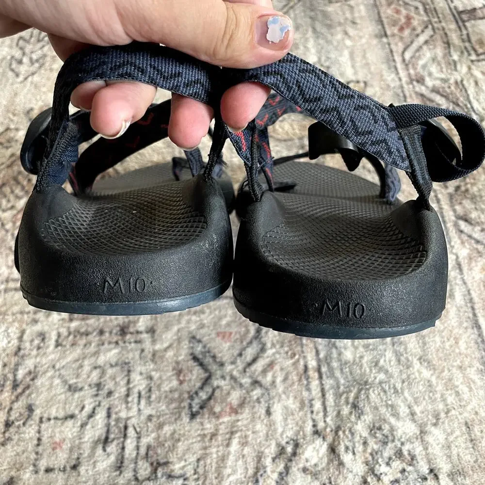 Chaco Z1 Sandal Single Strap Strappy Hiking Outdoor Sandals Gray Black Men's 10